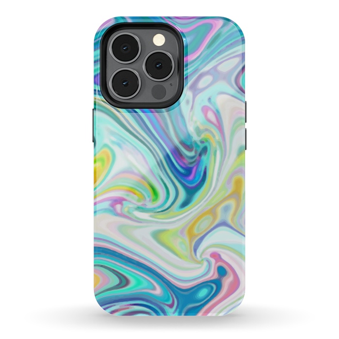 iPhone 13 pro StrongFit Digitalart Abstract Marbling G597 by Medusa GraphicArt