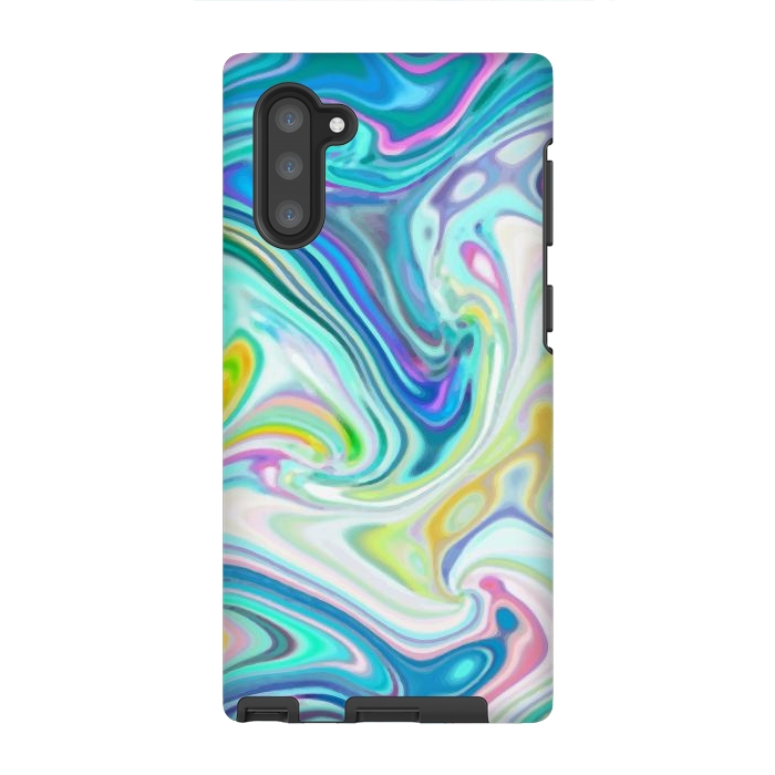 Galaxy Note 10 StrongFit Digitalart Abstract Marbling G597 by Medusa GraphicArt