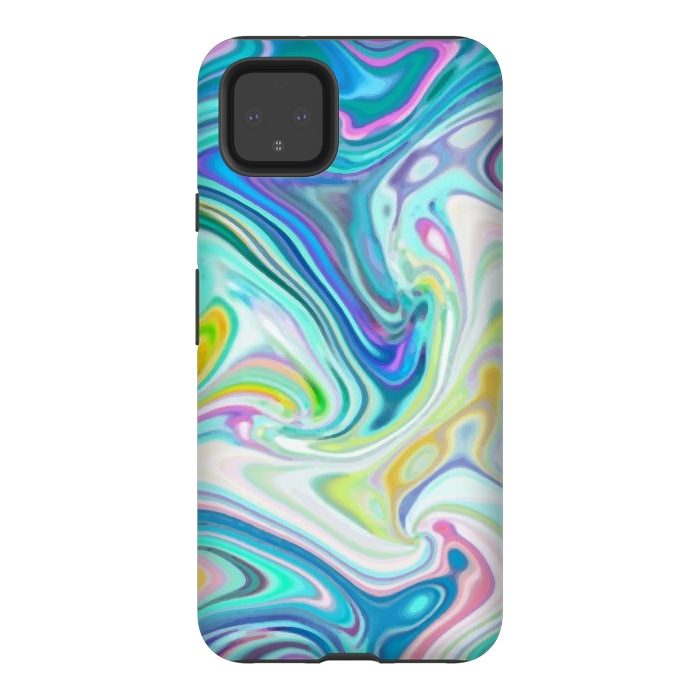 Pixel 4XL StrongFit Digitalart Abstract Marbling G597 by Medusa GraphicArt