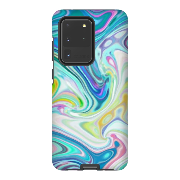 Galaxy S20 Ultra StrongFit Digitalart Abstract Marbling G597 by Medusa GraphicArt