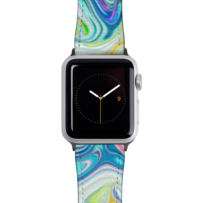Watch 42mm / 44mm Strap PU leather Digitalart Abstract Marbling G597 by Medusa GraphicArt