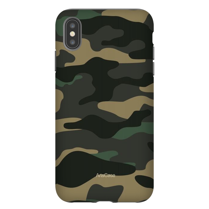 iPhone Xs Max StrongFit Green Camo by ArtsCase