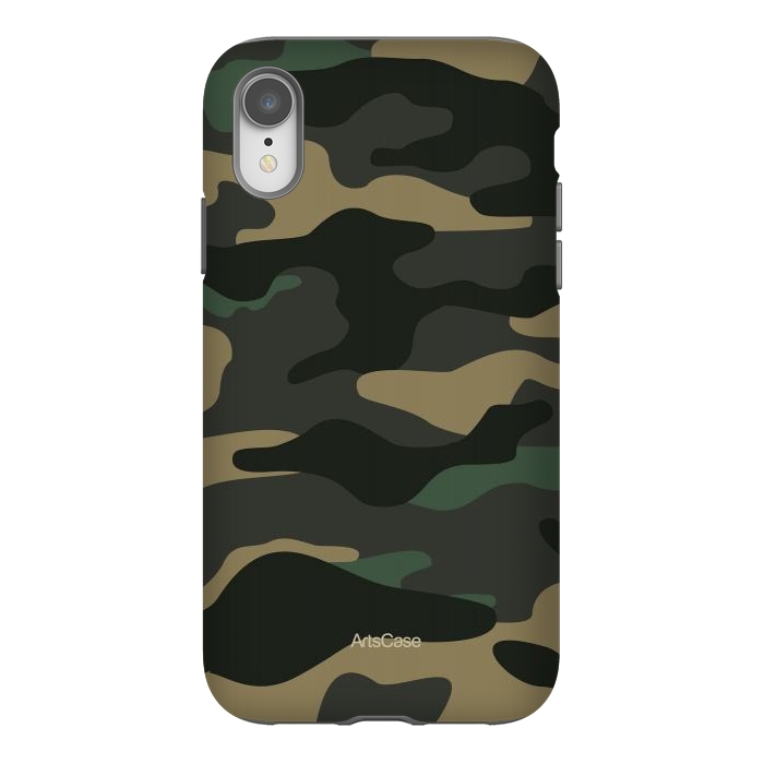 iPhone Xr StrongFit Green Camo by ArtsCase