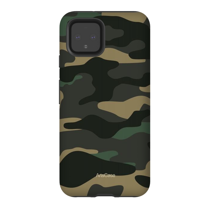Pixel 4 StrongFit Green Camo by ArtsCase