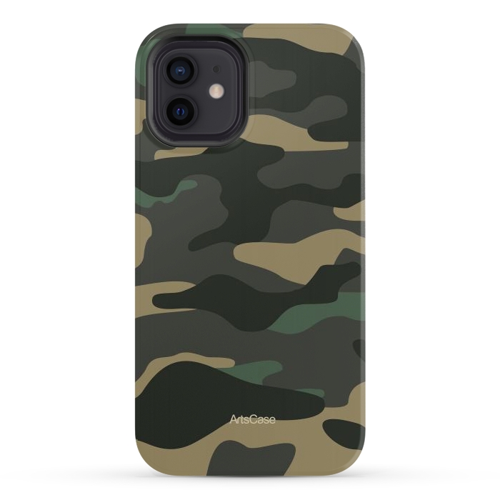iPhone 12 StrongFit Green Camo by ArtsCase