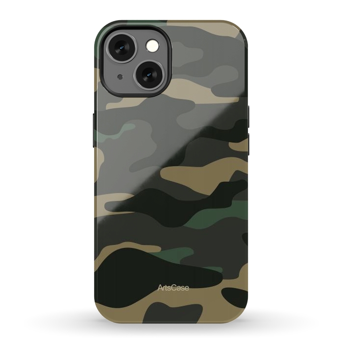 iPhone 13 StrongFit Green Camo by ArtsCase