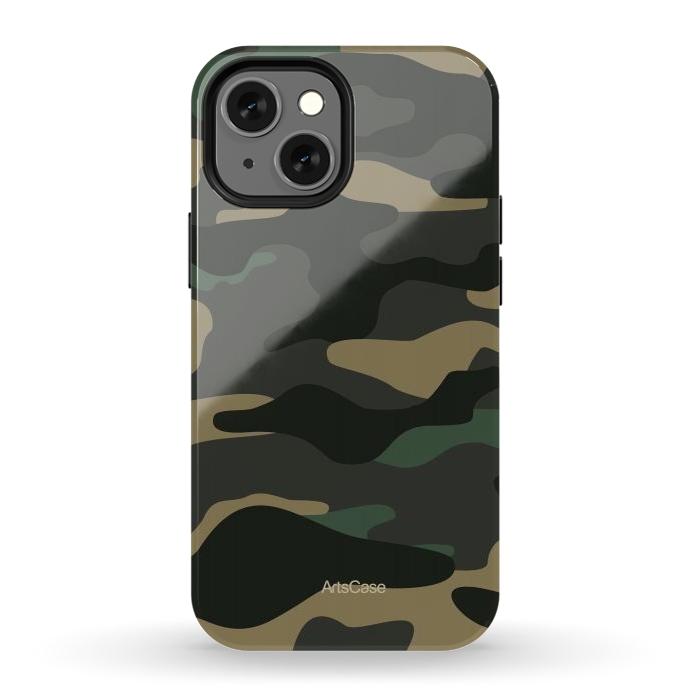 iPhone 13 mini StrongFit Green Camo by ArtsCase