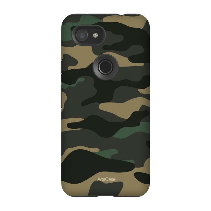 Pixel 3A StrongFit Green Camo by ArtsCase