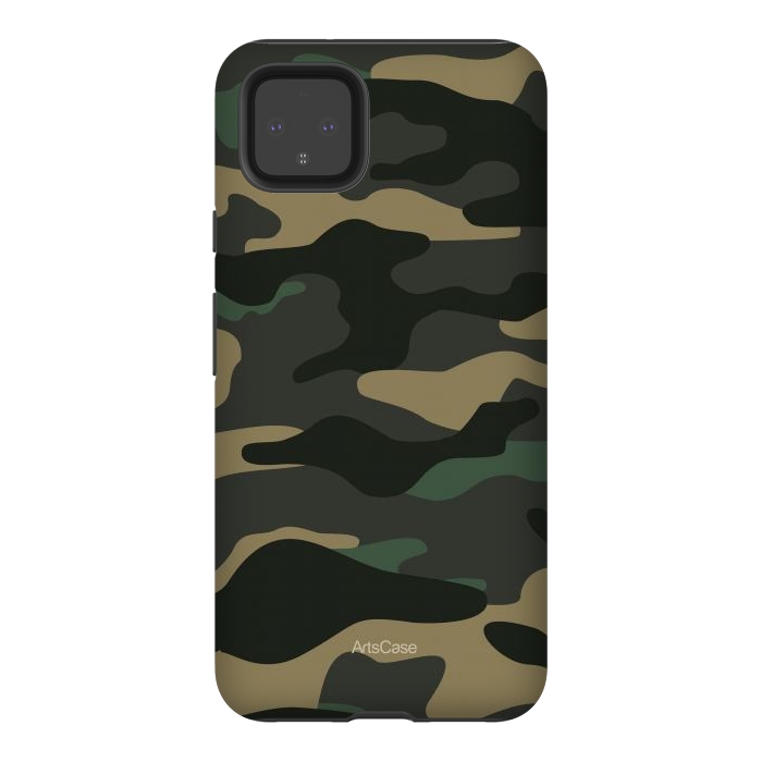 Pixel 4XL StrongFit Green Camo by ArtsCase