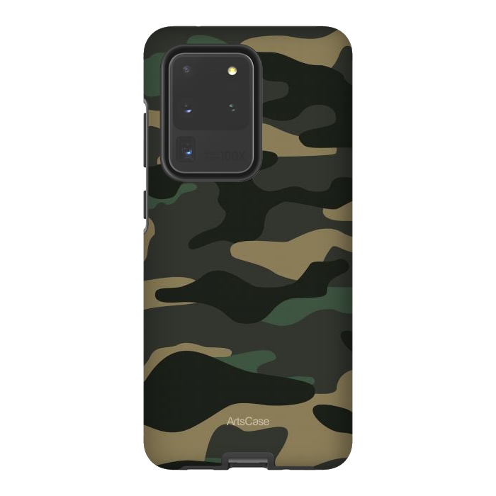 Galaxy S20 Ultra StrongFit Green Camo by ArtsCase