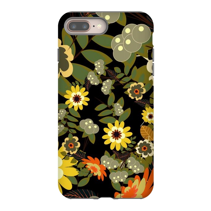 iPhone 7 plus StrongFit Green Flowers by ArtsCase