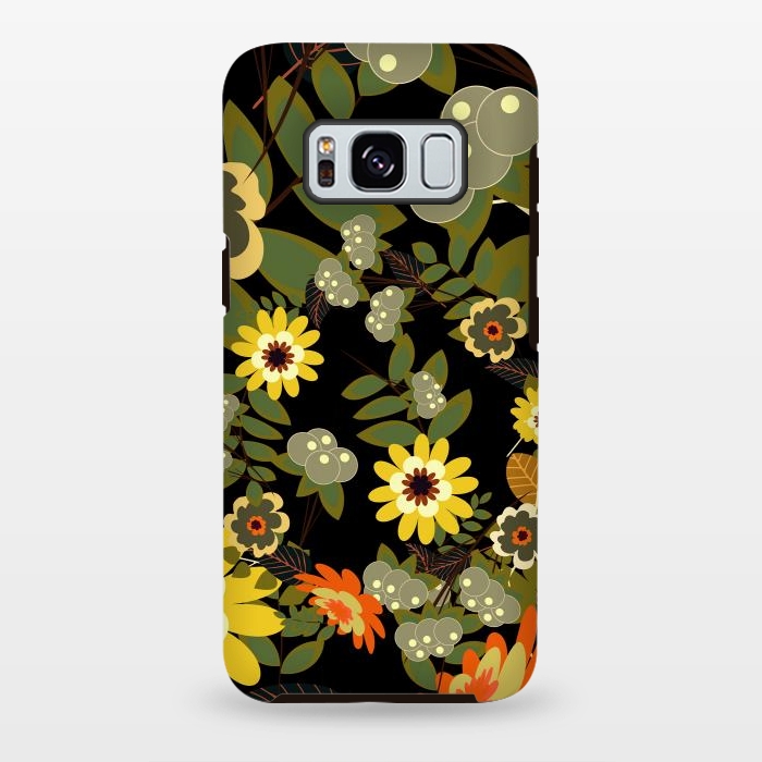 Galaxy S8 plus StrongFit Green Flowers by ArtsCase