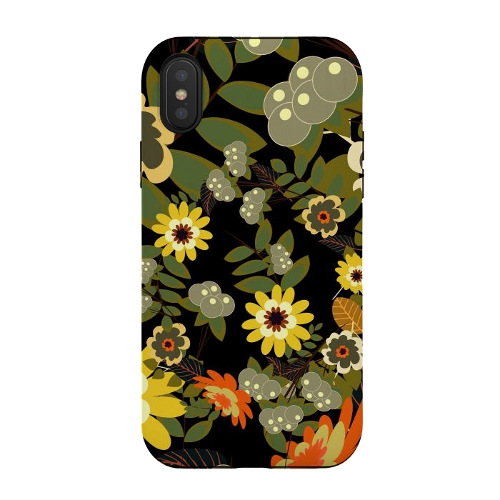 iPhone Xs / X StrongFit Green Flowers by ArtsCase