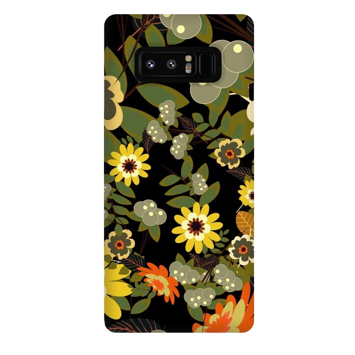 Galaxy Note 8 StrongFit Green Flowers by ArtsCase