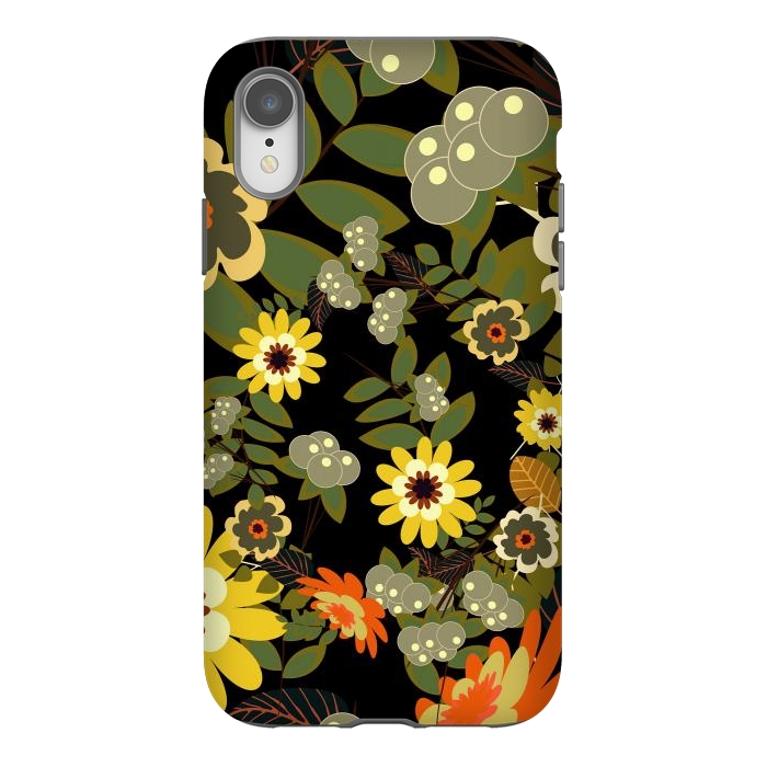 iPhone Xr StrongFit Green Flowers by ArtsCase