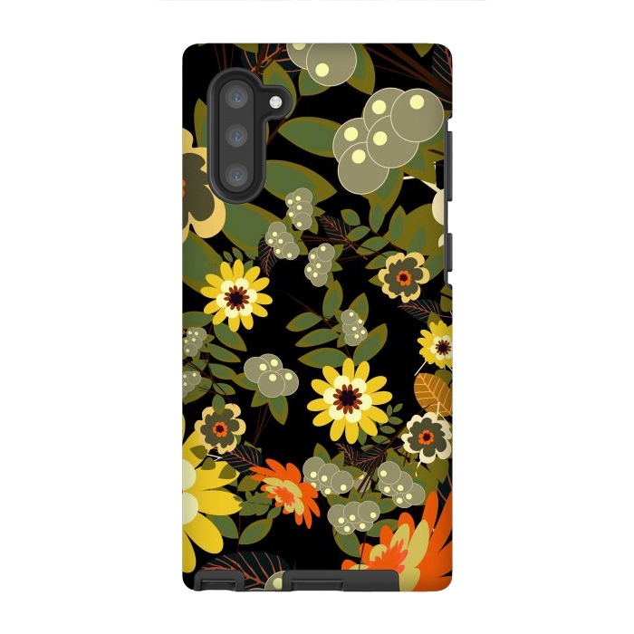 Galaxy Note 10 StrongFit Green Flowers by ArtsCase