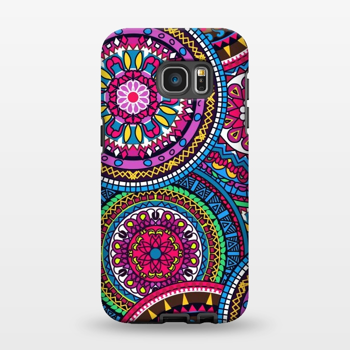 Galaxy S7 EDGE StrongFit Multicolor Ornament Mandala by ArtsCase