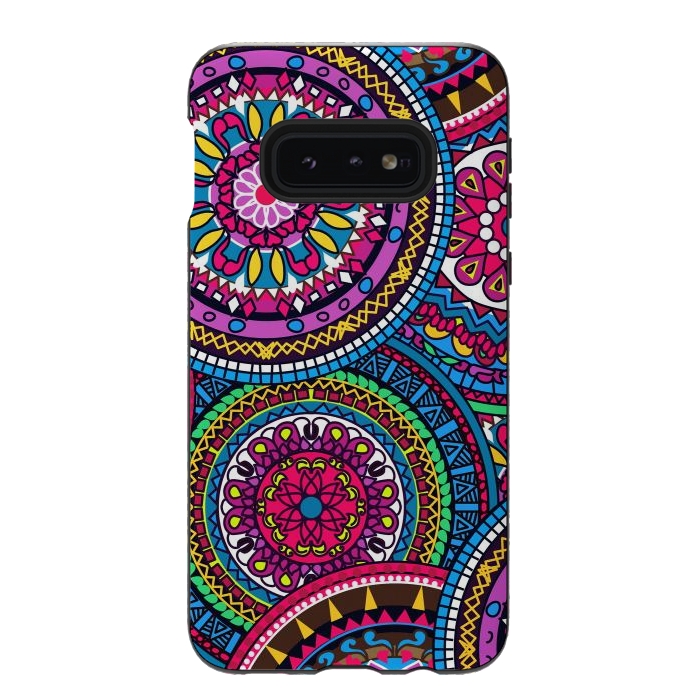 Galaxy S10e StrongFit Multicolor Ornament Mandala by ArtsCase