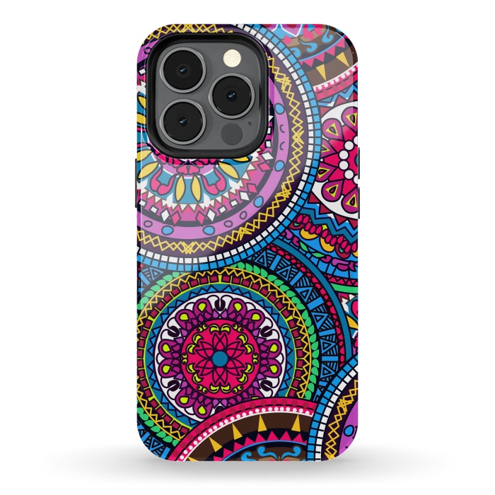iPhone 13 pro StrongFit Multicolor Ornament Mandala by ArtsCase