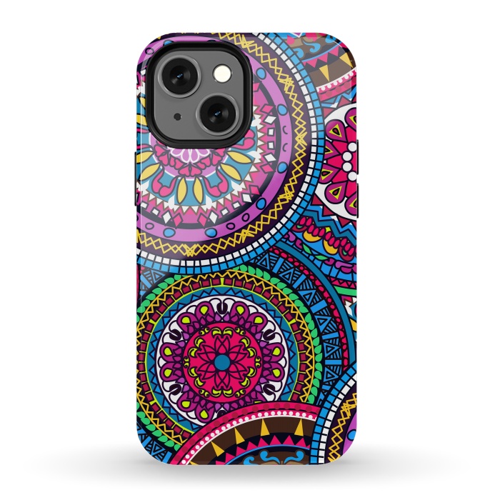 iPhone 13 mini StrongFit Multicolor Ornament Mandala by ArtsCase