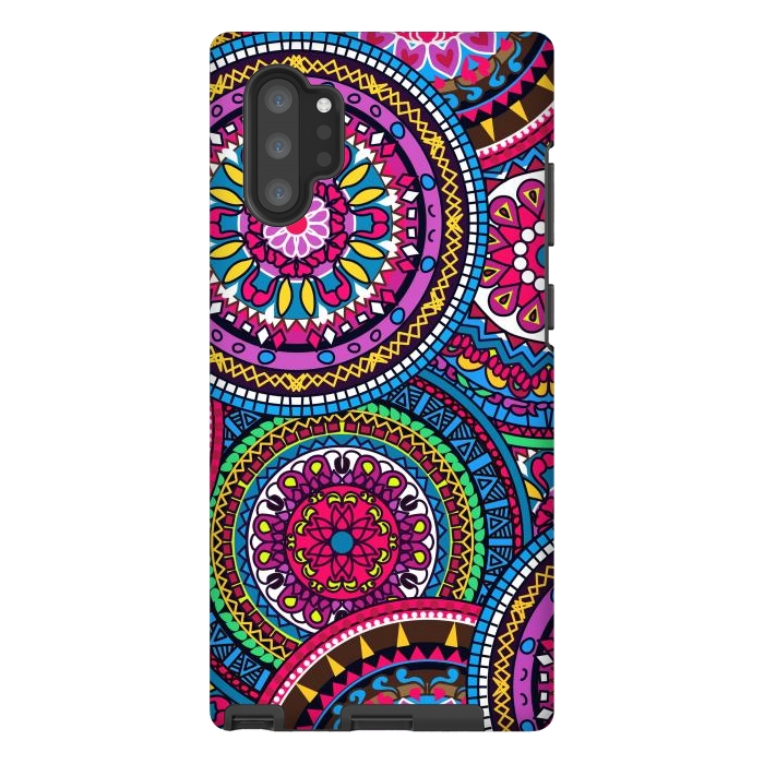 Galaxy Note 10 plus StrongFit Multicolor Ornament Mandala by ArtsCase
