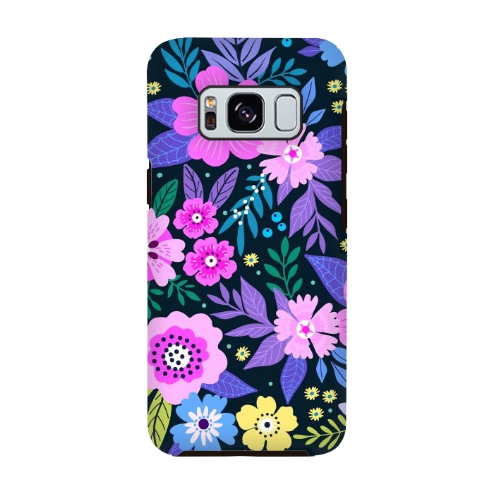 Galaxy S8 StrongFit Pink Multicolor WildFlowers at Best by ArtsCase