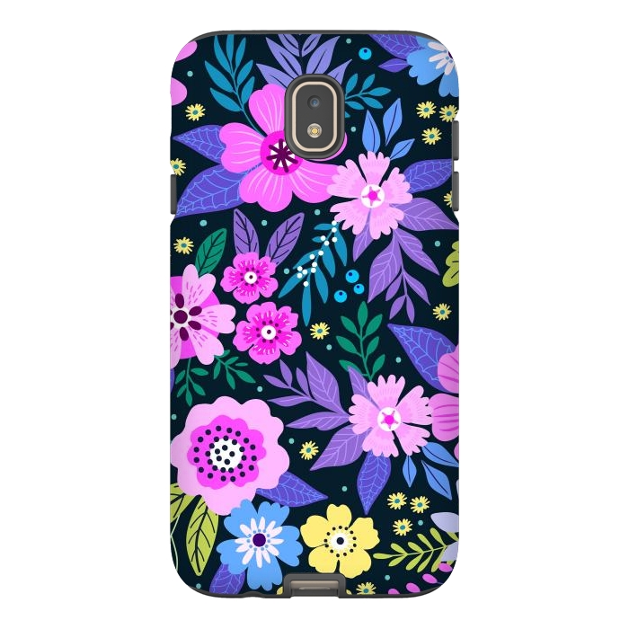 Galaxy J7 StrongFit Pink Multicolor WildFlowers at Best by ArtsCase