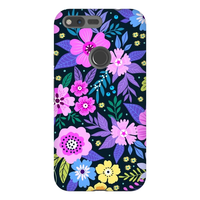 Pixel XL StrongFit Pink Multicolor WildFlowers at Best by ArtsCase