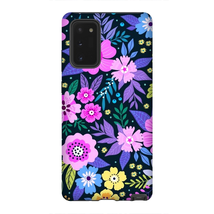 Galaxy Note 20 StrongFit Pink Multicolor WildFlowers at Best by ArtsCase