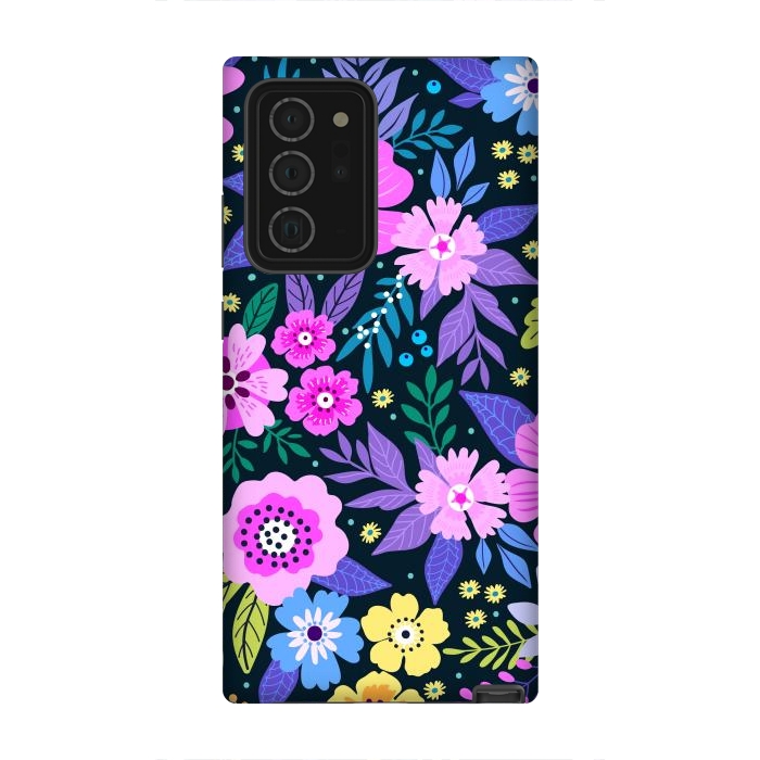 Galaxy Note 20 Ultra StrongFit Pink Multicolor WildFlowers at Best by ArtsCase
