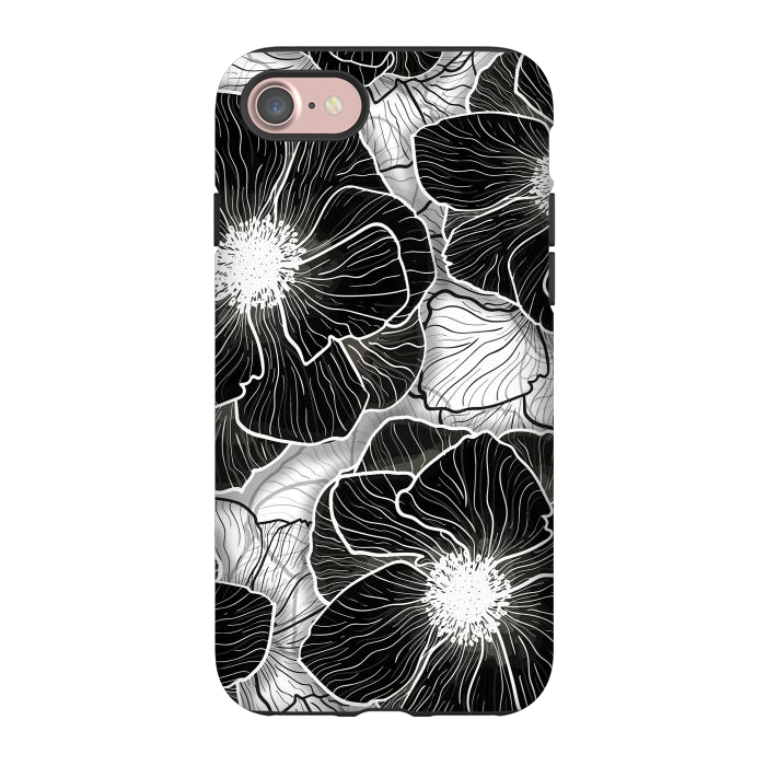 iPhone 7 StrongFit Anemones Wildflower Illustration G599 by Medusa GraphicArt