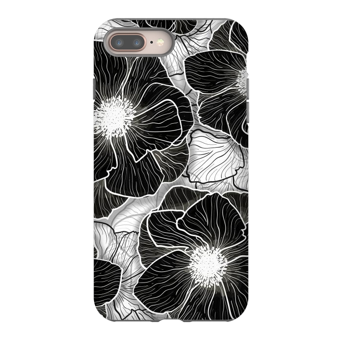 iPhone 7 plus StrongFit Anemones Wildflower Illustration G599 by Medusa GraphicArt