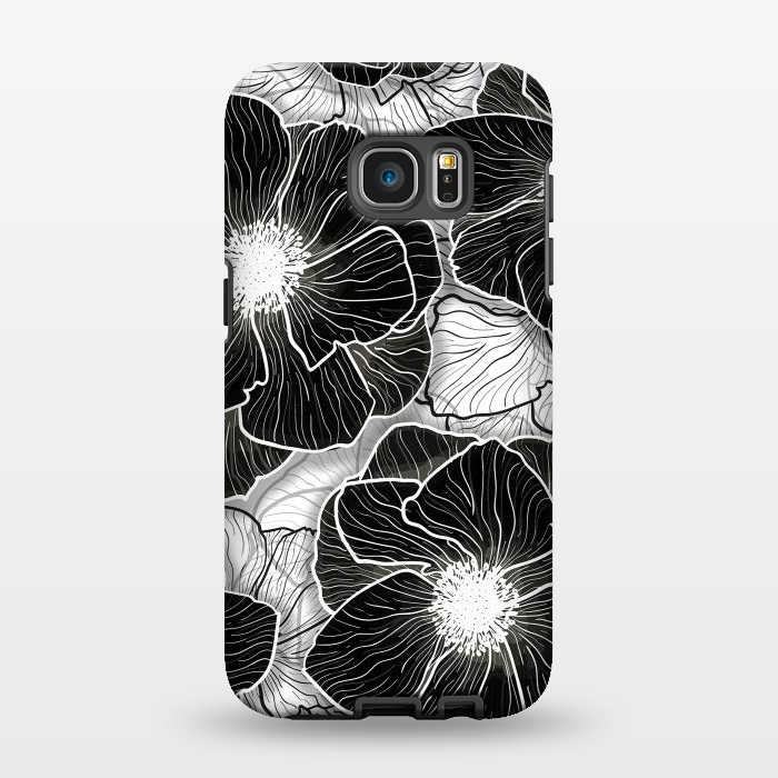 Galaxy S7 EDGE StrongFit Anemones Wildflower Illustration G599 by Medusa GraphicArt