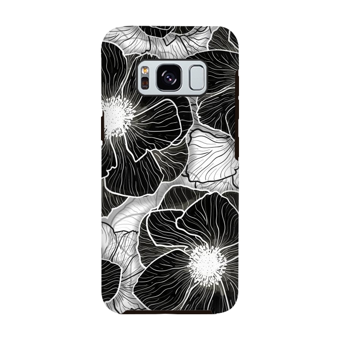 Galaxy S8 StrongFit Anemones Wildflower Illustration G599 by Medusa GraphicArt