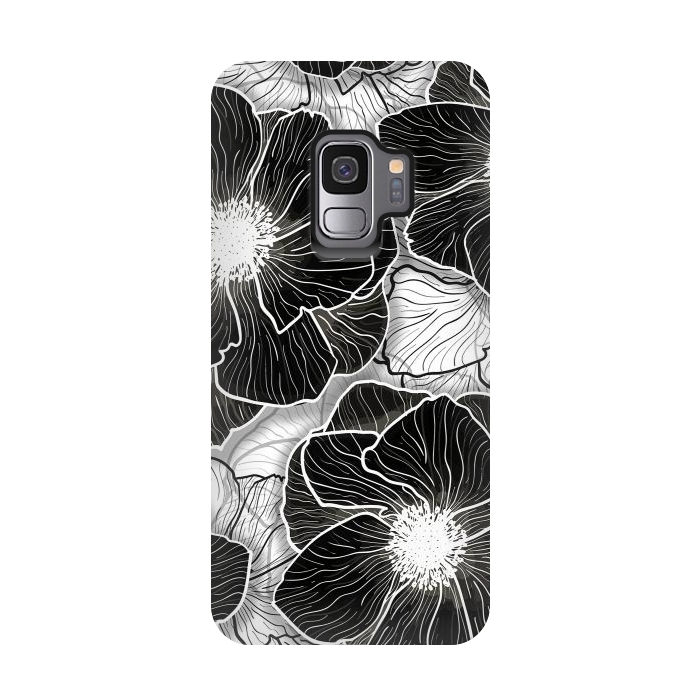 Galaxy S9 StrongFit Anemones Wildflower Illustration G599 by Medusa GraphicArt