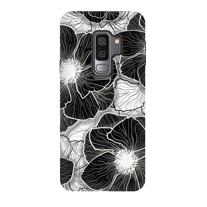 Galaxy S9 plus StrongFit Anemones Wildflower Illustration G599 by Medusa GraphicArt