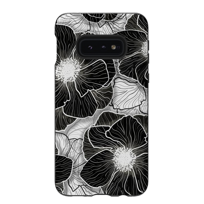 Galaxy S10e StrongFit Anemones Wildflower Illustration G599 by Medusa GraphicArt