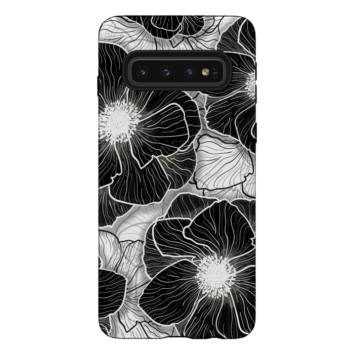 Galaxy S10 StrongFit Anemones Wildflower Illustration G599 by Medusa GraphicArt