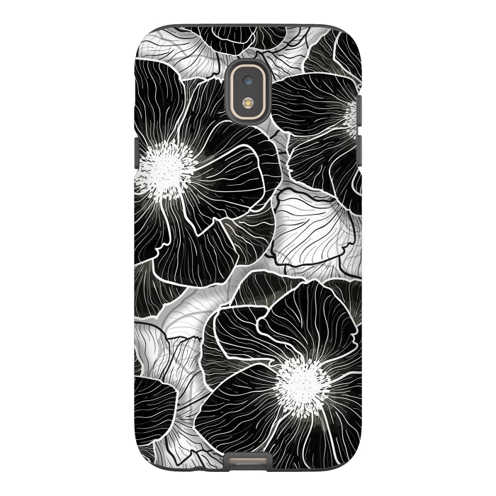 Galaxy J7 StrongFit Anemones Wildflower Illustration G599 by Medusa GraphicArt