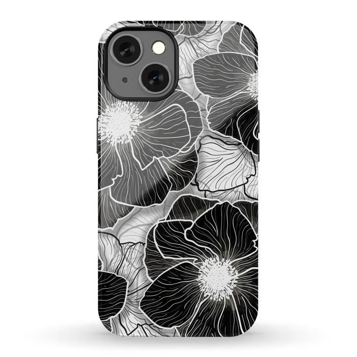 iPhone 13 StrongFit Anemones Wildflower Illustration G599 by Medusa GraphicArt