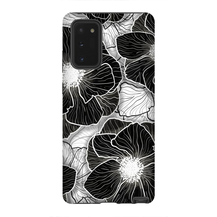 Galaxy Note 20 StrongFit Anemones Wildflower Illustration G599 by Medusa GraphicArt