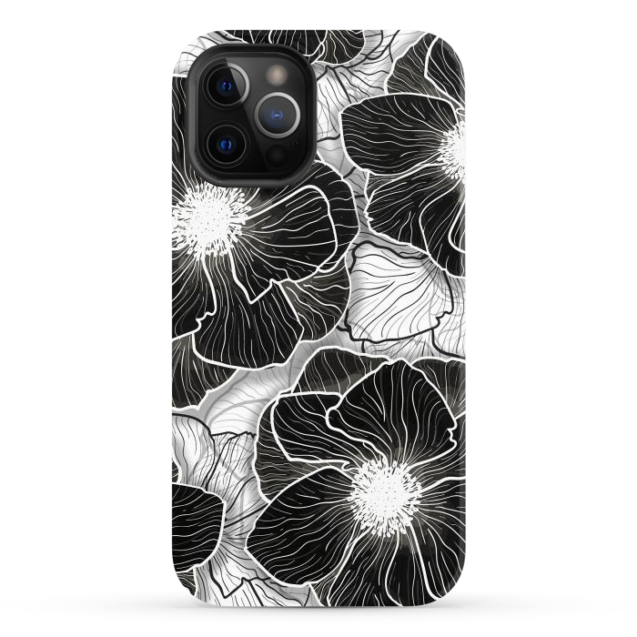 iPhone 12 Pro Max StrongFit Anemones Wildflower Illustration G599 by Medusa GraphicArt