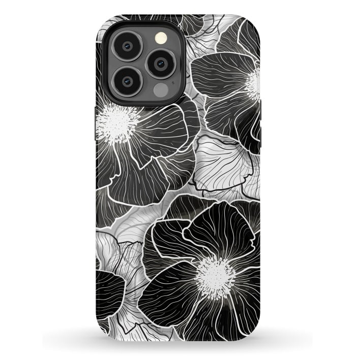 iPhone 13 Pro Max StrongFit Anemones Wildflower Illustration G599 by Medusa GraphicArt