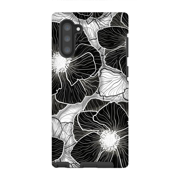 Galaxy Note 10 StrongFit Anemones Wildflower Illustration G599 by Medusa GraphicArt