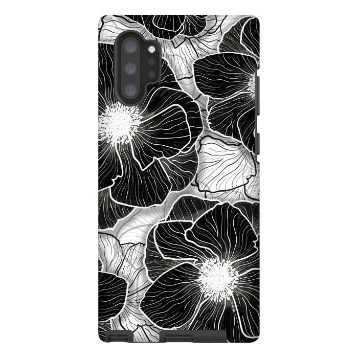 Galaxy Note 10 plus StrongFit Anemones Wildflower Illustration G599 by Medusa GraphicArt