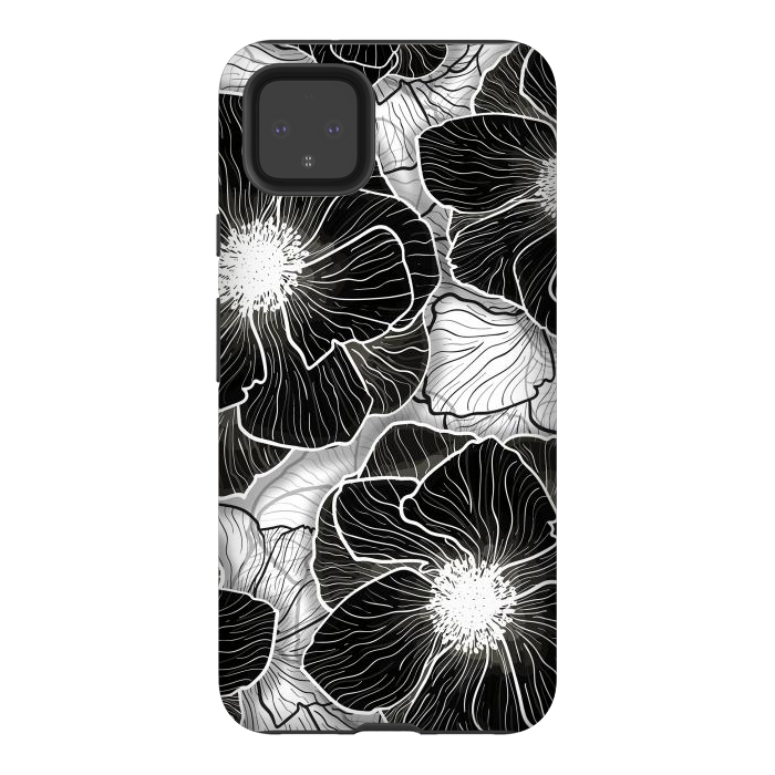 Pixel 4XL StrongFit Anemones Wildflower Illustration G599 by Medusa GraphicArt