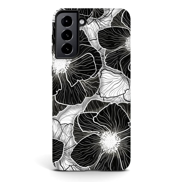 Galaxy S21 StrongFit Anemones Wildflower Illustration G599 by Medusa GraphicArt