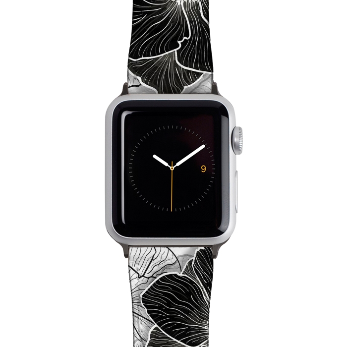 Watch 38mm / 40mm Strap PU leather Anemones Wildflower Illustration G599 by Medusa GraphicArt
