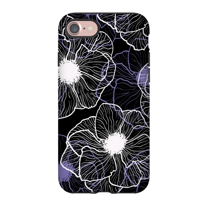 iPhone 7 StrongFit Anemones Wildflower Illustration G601 by Medusa GraphicArt