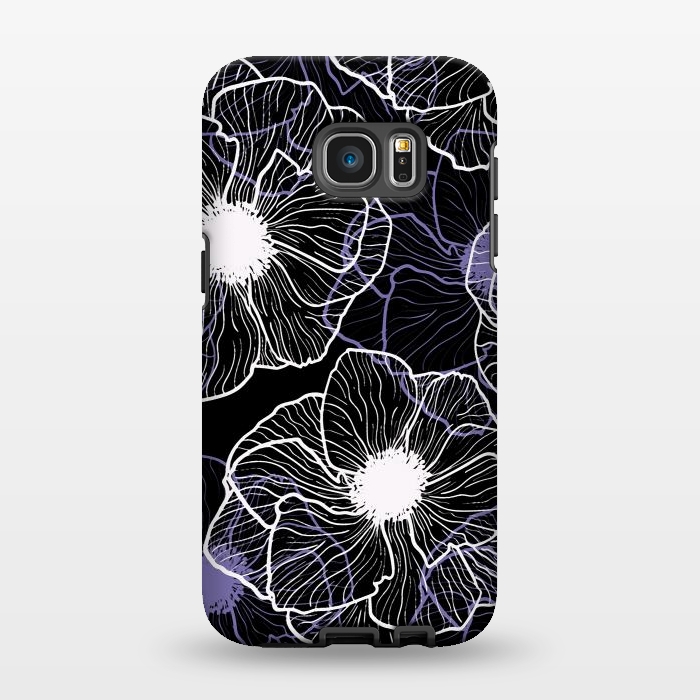 Galaxy S7 EDGE StrongFit Anemones Wildflower Illustration G601 by Medusa GraphicArt